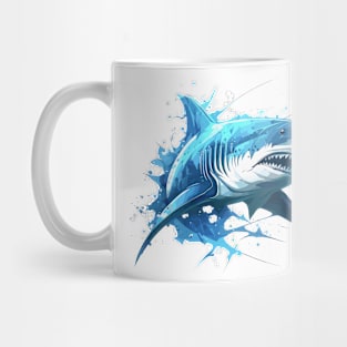 Shark Portrait Animal Painting Wildlife Outdoors Adventure Mug